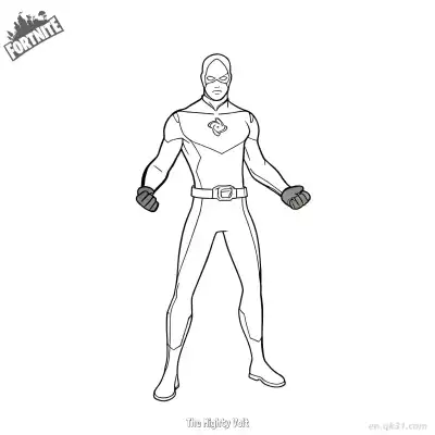 Free printable The Mighty Volt 01 Coloring Page - Free PDF Printable Fortnite Coloring Sheets coloring page